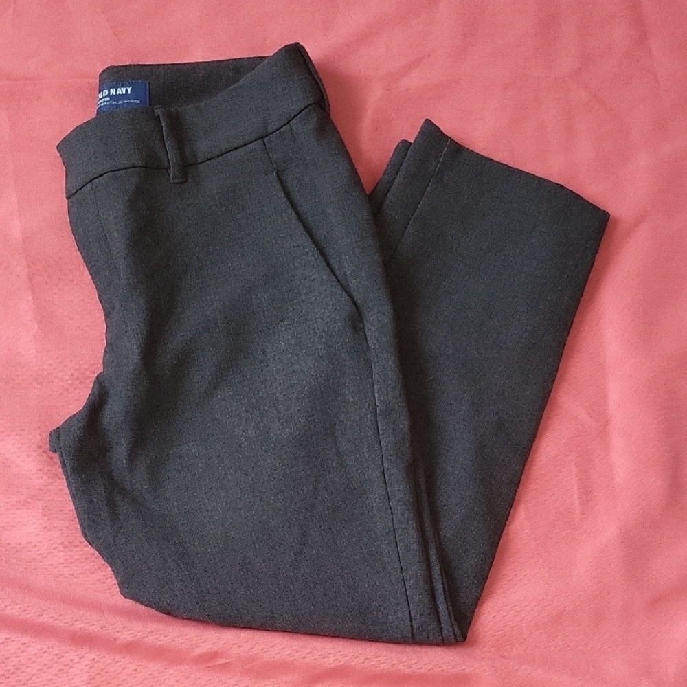 Old Navy Harper Mid-Rise Charcoal Trousers